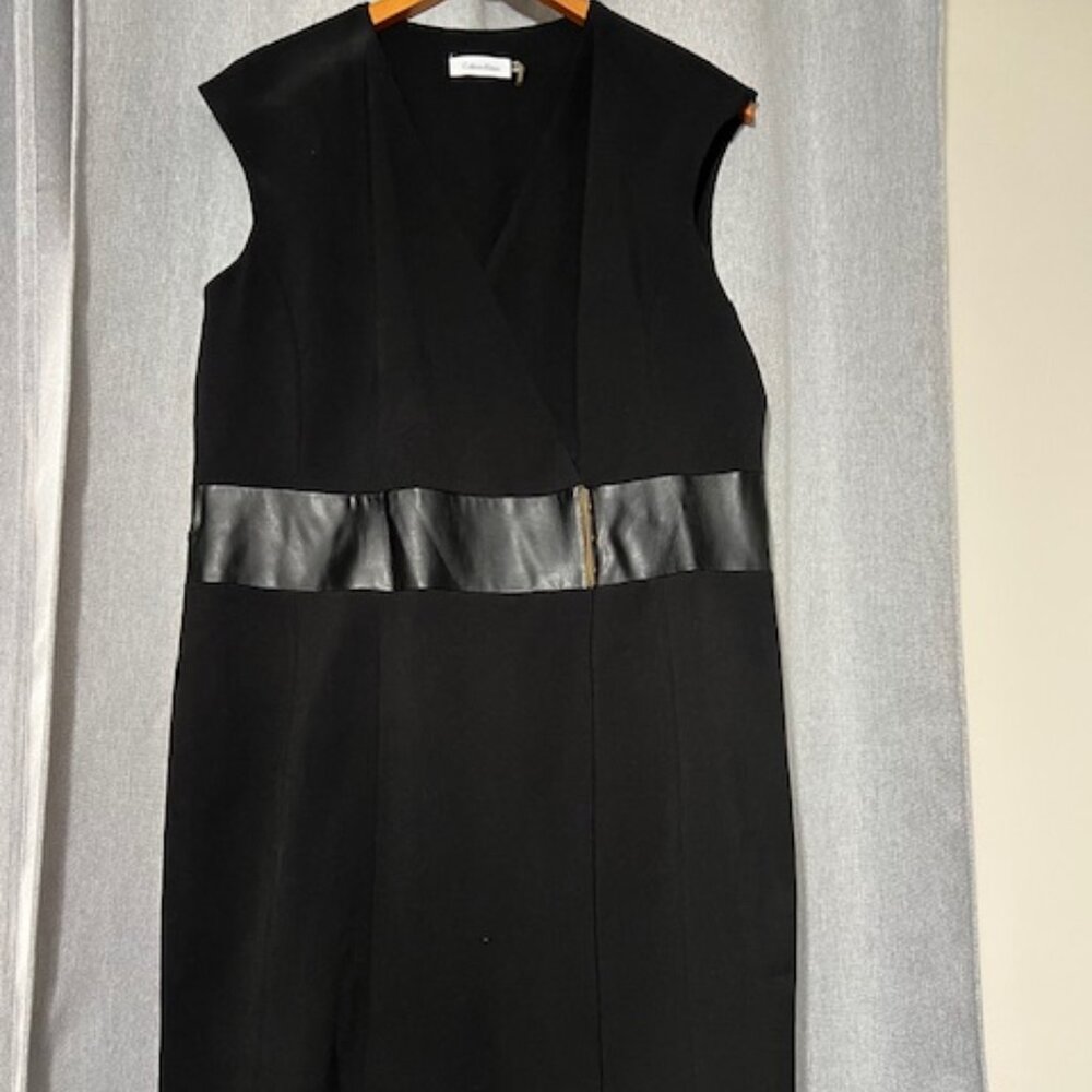 Calvin Klein black midi dress